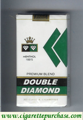 Double Diamond Premium Blend Menthol 100s cigarettes soft box